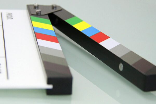 white and black clapper board