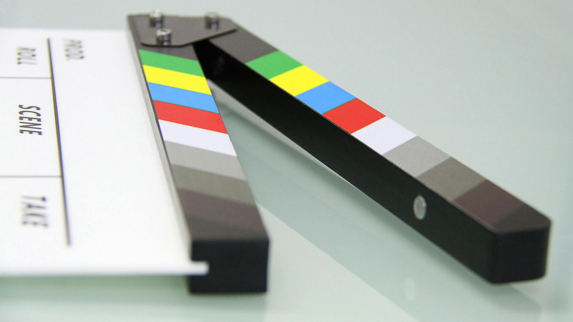 white and black clapper board